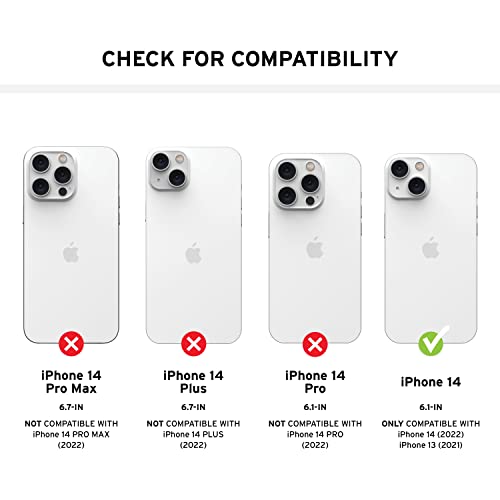 URBAN ARMOR GEAR UAG Designed for iPhone 14 Case Grey Ash 6.1" Plasma Lightweight Slim Shockproof Transparent Protective Cover Compatible with Wireless Charging - color: Plasma - Ash