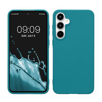 kwmobile Case Compatible with Samsung Galaxy A55 5G Case - Soft Slim Protective TPU Silicone Cover - Petrol - color: petrol, size: Galaxy A55 5G