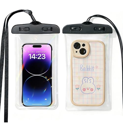 Waterproof Phone Pouch Case -Easy Lock & Heavy Duty IPX8 Water Proof Cell Phone Dry Bag for Beach, Protector for iPhone 17 16 15 14 13 12 11 Pro Max Plus Air, Galaxy S25 S24, 5-10in Black - color: Black