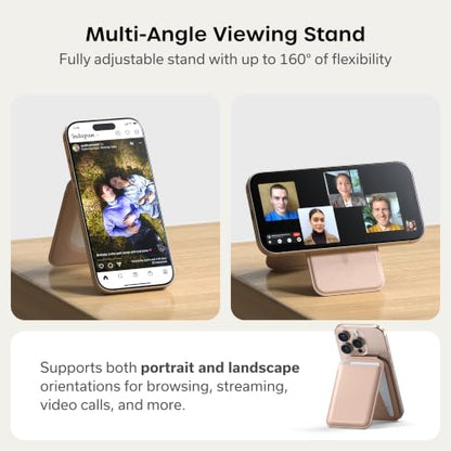 Satechi MagSafe Wallet Stand, Card Holder, NFC Pass-Through - color: Desert Rose