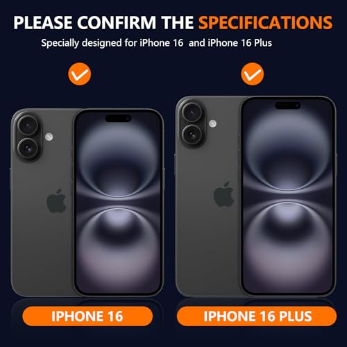 Suoman Camera Lens Protector for iPhone 16 /iPhone 16 Plus - color: Black*3