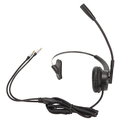 Corded Phone Headset with Noise Clation, Single Ear Headphone for Customer Service, Multimedia Hing, Use, Plug and Play with 330 Degree Rotatable Ear Plate