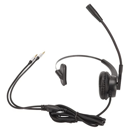 Corded Phone Headset with Noise Clation, Single Ear Headphone for Customer Service, Multimedia Hing, Use, Plug and Play with 330 Degree Rotatable Ear Plate