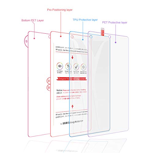3 Pack TPU Screen Protector Compatible for Galaxy Note 10 Plus 10