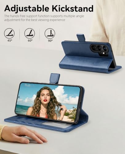 OCASE for Samsung Galaxy S26 Ultra Wallet Case, Card Holder, Blue | RFID Blocking, Kickstand, Magnetic Closure, PU Leather Flip Folio, Shockproof TPU Shell, Protective Phone Cover (6.9") 2026 - color: Blue, size: Samsung Galaxy S26 Ultra