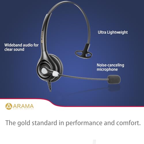 Arama 3.5mm Headset for Noise-Canceling Mic USB-C for PC/iPhone/iPad/Tablet