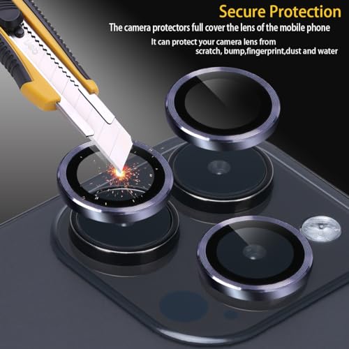 Camera Lens Protector for iPhone 14 Pro/14 Pro Max, Deep Purple - color: Deep Purple