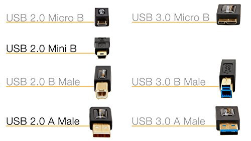 Amazon Basics USB-A to Mini USB 2.0 Cable, 480Mbps Transfer Speed with Gold-Plated Plugs, 3 Foot, Black - size: 3 Feet