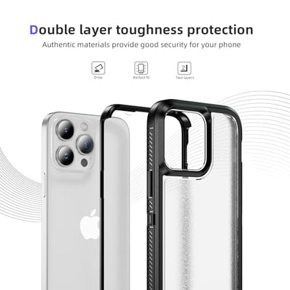 for iPhone 13 Pro Max Case, Shockproof Dustproof Drop Proof, Military-Grade Dual Guard Protection, Black/Clear - color: Black/Clear, size: iPhone 13 PRO MAX