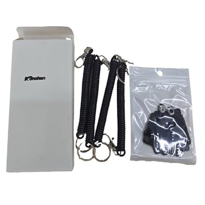 Konohan 4 Sets Phone Lanyard Tether with Patch - color: Black