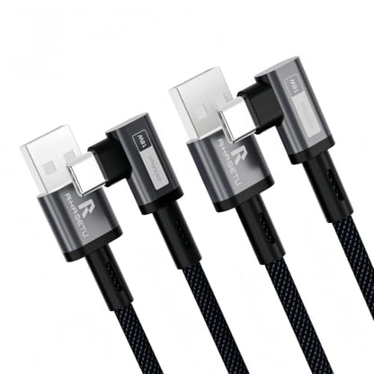 USB A to USB C Cable 4FT 2Pack Right Angle USB C to USB A Cable - size: 4FT+4FT