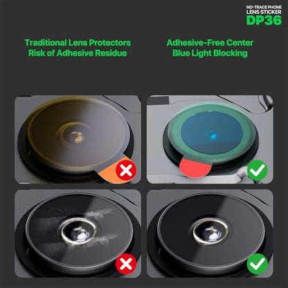 360Pcs Phone Lens Sticker Set Anti Scratch Light Blocking Sticker Replacement for Phone Camera Lens Protector Repair Camera Cover