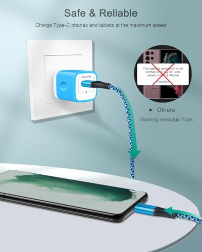[4Pack/6FT] USB Type C to USB A Cable, 3A Fast Charging Long Android USBC - size: 6ft, style: USB C