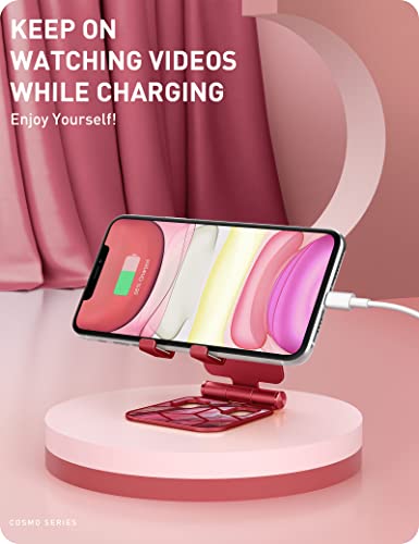i-Blason Cell Phone Stand for Desk, Phone Holder fits All Phones, Red - color: Red