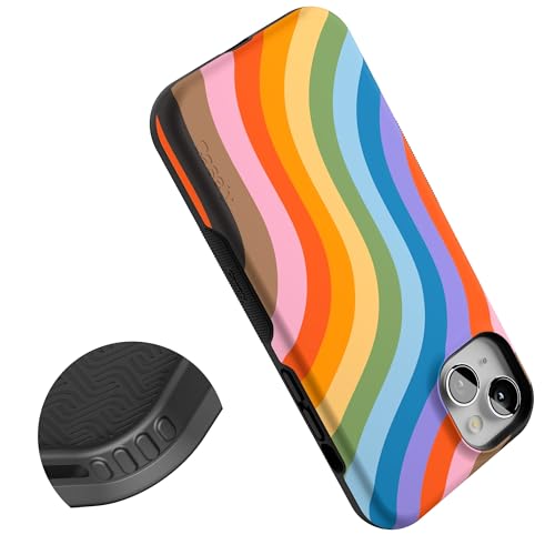 Casely iPhone 15 Plus Case | Love for All | Rainbow Pride | Bold Protective Design | Compatible with MagSafe - color: Love for All | Rainbow Pride