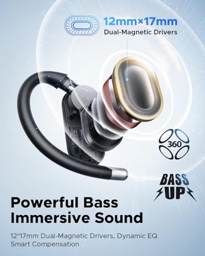 truefree DS1 Open-Ear Headphones, Bluetooth 6.0 Wireless Earbuds