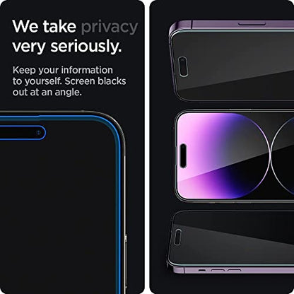Spigen GlasTR EZ FIT Privacy Screen Protector for iPhone 14 Pro Max - size: iPhone 14 Pro Max