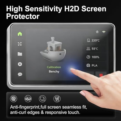 5Pcs Screen Protector for Bambu Lab H2D H2S X1C P2S H2C 3D Printer - size: for X1C/P2S/H2D-5PCS