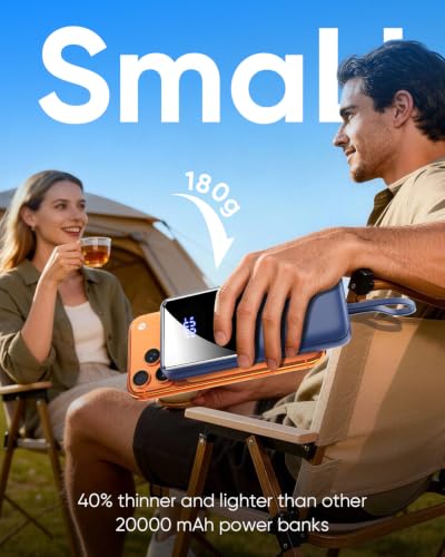 CFIAI Portable Charger 15000mAh Slim Power Bank with Built in Cables - color: Indigo