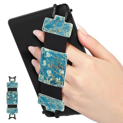 MoKo Soft Hand Strap for 6-8" Kindle eReaders Fire Tablet, Apricot Blossom - color: Apricot Blossom, style: Soft Pu Strap