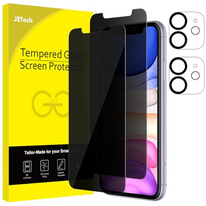 JETech Privacy Screen Protector for iPhone 11, 2+2 Pack - size: iPhone 11