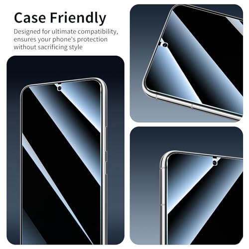 Privacy Screen Protector for Samsung Galaxy S22+/S22 Plus/S23+/S23 Plus, Anti-Spy Tempered Glass, 9H Hardness Anti-Scratch Shatterproof, Secure Private Protection, Bubble-Free Easy Install Case Friendly - 3 Pack - color: S23+/S23 Plus/S22+/S22 Plus Black