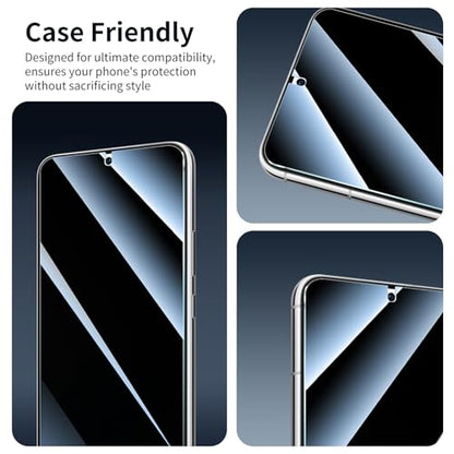Privacy Screen Protector for Samsung Galaxy S22+/S22 Plus/S23+/S23 Plus, Anti-Spy Tempered Glass, 9H Hardness Anti-Scratch Shatterproof, Secure Private Protection, Bubble-Free Easy Install Case Friendly - 3 Pack - color: S23+/S23 Plus/S22+/S22 Plus Black