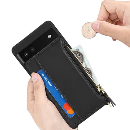 Cavor Compatible with Google Pixel 6a Case Wallet, Black - color: Black, size: Google Pixel 6a
