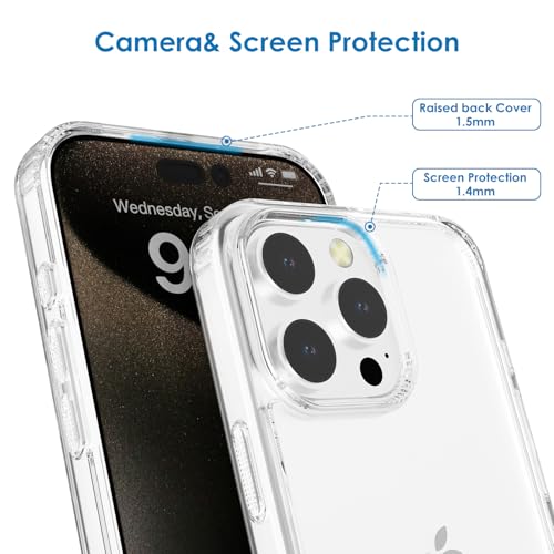 Ultra-Clear Hybrid Case Shockproof & Anti-Yellowing Phone Case | TPU + Acrylic Dual Protection | Slim Fit & Scratch-Resistant Design for iPhone 13 pro max - size: iphone 13 pro max
