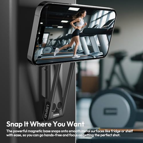ULANZI MA38 Magnetic Phone Tripod for iPhone 18 Pro, Aluminum Phone Holder - color: Obsidian Gray