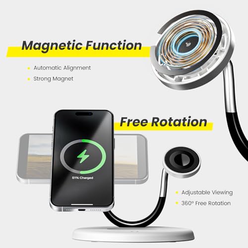 Magnetic Charging Station, 3 in 1 Wireless Charger Stand