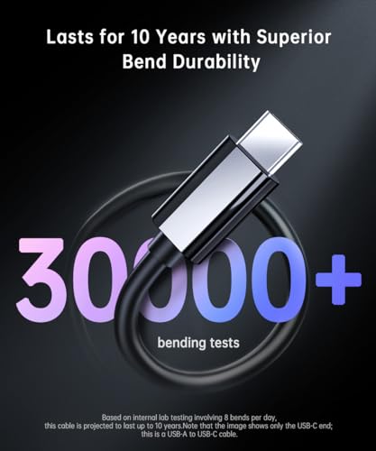 LDLrui USB C to USB A 3.1 Gen 2 Data Cable, 10ft, 1-Pack, Black - color: Black, size: 10FT