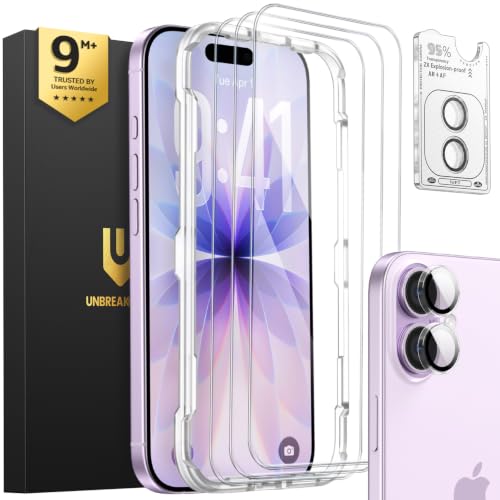 UNBREAKcable iPhone 17 Screen Protector & Camera Lens Protector - size: iPhone 17