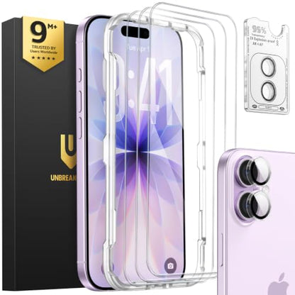 UNBREAKcable iPhone 17 Screen Protector & Camera Lens Protector - size: iPhone 17
