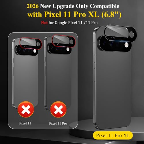 4 Pack Camera Lens Screen Protector Compatible with Google Pixel 11 Pro XL - size: Pixel 11 Pro XL