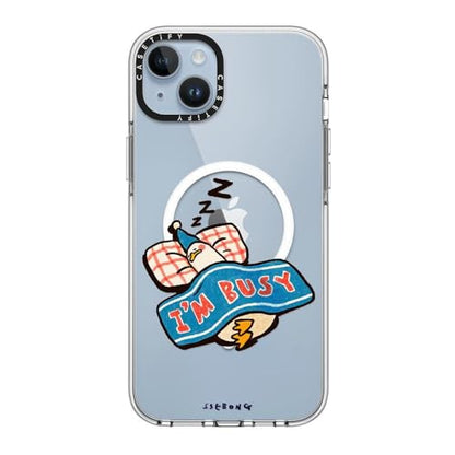 CASETiFY for iPhone 14 Plus Case - Impact Clear Compatible with MagSafe | Not Yellowing | 6.6 ft. 3X Military Grade Drop Protection | I'm so busy | Clear - color: I'm so busy, size: Iphone 14 Plus (6.7")