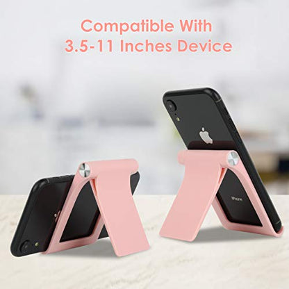 Desktop Cell Phone Stand Holder Multi-Angle Adjustable Phone Desk Stand Tablet Holder for iPhone 17 16 15 14 13 12 11 Pro Max XS XR Samsung Galaxy S22 S21 S20 S10 S9 Edge Android Smartphone - color: Pink