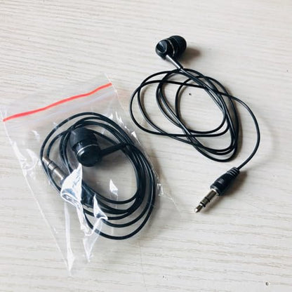 Single Sided 3.5mm Mono in Ear Headset, Noise Isolating Single Side Corded Earbud Headphone for Cell Phones Laptops Notebook Office Call Use