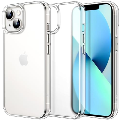 JETech Case for iPhone 13 6.1-Inch, Non-Yellowing Shockproof Phone Bumper Cover, Scratch-Resistant and Anti-Fingerprint Matte Back (Frosted Clear) - color: Frosted Clear