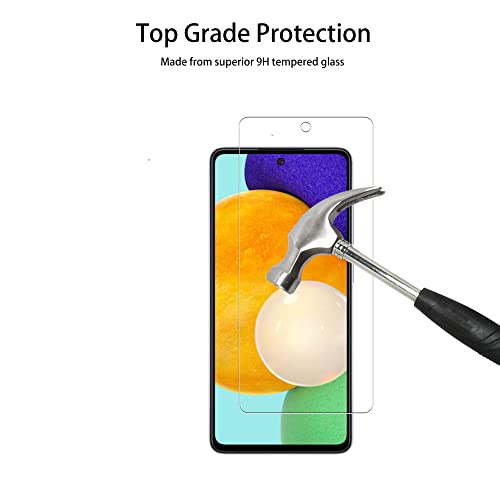 Easy Alignment Frame Designed For Samsung Galaxy A52 5G / 4G Tempered Glass Screen Protector 2-Pack Camera Lens Protector Film 2-Pack