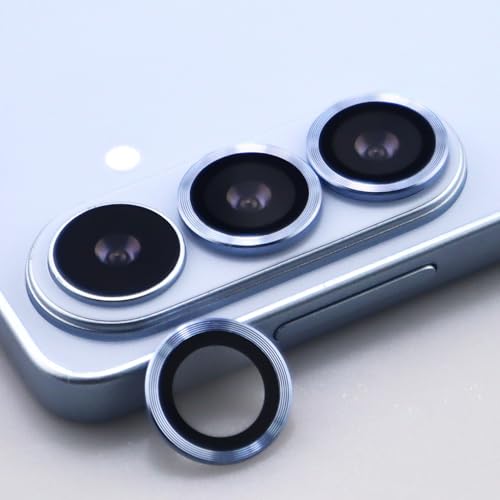 for Samsung Galaxy S26 / S26 Plus Camera Lens Protector Metal Ring Tempered Glass Lens Cover Accessories (Sky Blue) - color: Sky Blue