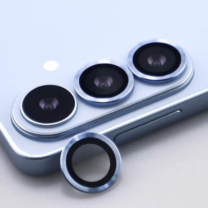 for Samsung Galaxy S26 / S26 Plus Camera Lens Protector Metal Ring Tempered Glass Lens Cover Accessories (Sky Blue) - color: Sky Blue