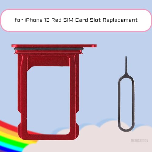 for iPhone 13 Red Single SIM Card Tray Slot Replacement