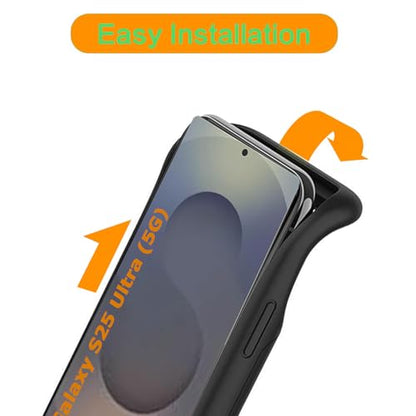 Battery Case for Galaxy S25 Ultra,12000mAh Portable Protective Smart Wireless Charging Case Support Carplay Designed for Galaxy S25 Ultra (6.9 inch) Rechargeable Extended Battery Charger Case (Black) - size: Galaxy S25 Ultra