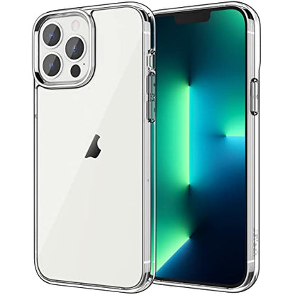 JETech Case for iPhone 13 Pro Max, Anti-Yellowing, Clear | Shockproof Protection, Scratch Resistant Hard PC Back, Durable Transparent TPU Bumper - color: Clear
