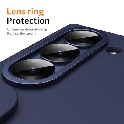 for Samsung Galaxy Z Fold 6 Protect Case with Wristband Stand,Bulit-in Screen & Lens Protection Shockproof Full Body Drop Fall Protection.(Blue) - color: Blue