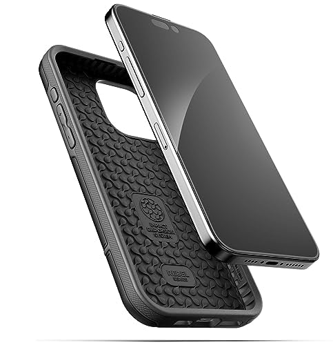 ENCASED Shockproof Case Compatible with iPhone 16 - Ultra Protective Heavy Duty Magnetic Phone Cover, Rebel Series (Black, iPhone 15 Pro) - color: Black, size: iPhone 15 Pro