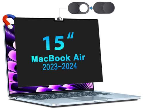 Magnetic Privacy Screen Protector for MacBook Air 15 Inch (2023-2026,M2-M5) - size: Mac Air 15 Inch 2023-2026