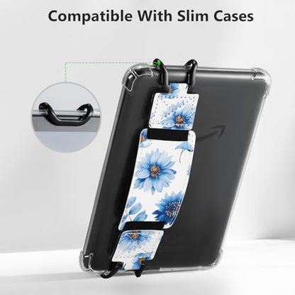 CoBak Secure Hand Strap for Ebook Reader - Versatile and Lightweight - color: Azure Petal Symphony-1 Pack