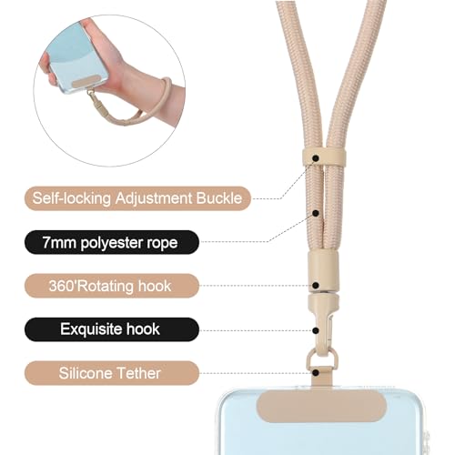 Phone Wrist Strap for Cellphone, 2PCS Adjustable Phone Lanyard Wristlet